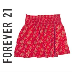 Forever 21 high-rise flounce Ruffle mini skirt